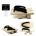 Japanische Geta schwarz Schuhe zweizähnigen Holzschuh Clogs Zori Tabi Kimono Herren Cosplay Geta