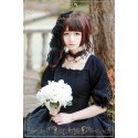 Lolita dress Kleidung elegant schwarz Jacquard Devil rose Op-kleidung