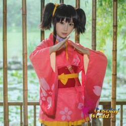 KABANERI OF THE IRON FORTRESS Mumei rot frau Kimono Yukata Kostüm Kleidung Cosplay Anime