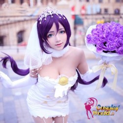 LoveLive！Idol school Nozomi Tojo Hochzeit Prinzessin weiß Süß Kawaii Kostüm riddler Cosplay Anime
