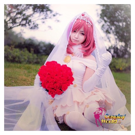 LoveLive！Idol school Maki Nishikino Hochzeit Prinzessin weiß Süß Kawaii Kostüm riddler Cosplay Anime