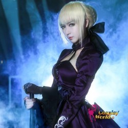 Fz/Fsn fate Kostüm Black Saber Herren dunkel lila Kleidung Cosplay Anime