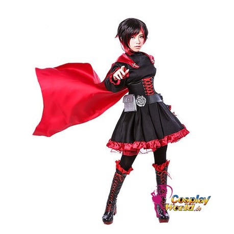 RWBY Ruby Little Red Riding Hood schwarz und rot Kostüm Kleidung Cosplay Anime