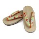 Japanische Geta Schuhe flach Trotteurschuh Clogs Zori Tabi Kimono rosa Blütenkirsche Damen Cosplay Geta
