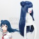 LoveLive! Sunshine! Tsushima Yoshiko gemischte Blau lang glattes Haar Cosplay Perücke