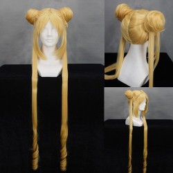 Sailor Moon Tsukino Usag gelbe 90cm Cosplay Perücke 