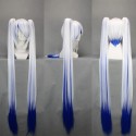 Vocaloid MIKU 120 cm Schneeweiße Blaue Cosplay Perücke 