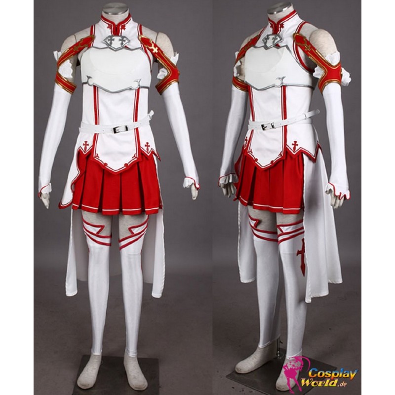 Sword Art Online Kirito Asuna Anime Manga T-Shirt Weiß Kostüme Neu 