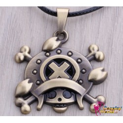 One Piece Cosplay Accessoire Schädel skull personalisierte Anhänger Halskette 2er Set