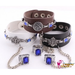 Black Butler Ciel Phantomhive Armband Bracelet Cosplay Accessoire2er Set