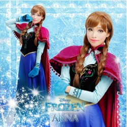 Deluxe Disney Frozen Eiskönigin Anna Kostüm Kleid Suit