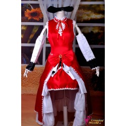 anime manga puella magi madoka magica cosplay kostume kyoko sakura lolita kleid 