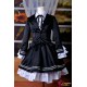 vocaloid project diva f secret police miku cosplay kostume elegant schwarze kleid 