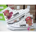 One Piece Chopper handbemalte Sneakers, Sneaker high