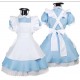 Dienstmädchen Kostüme Alice in Wonderland Cosplay Maid Kleid m.Stirnband