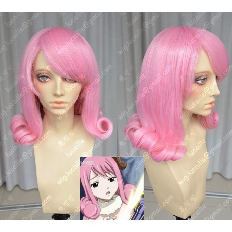 Lucaille® Fairy Tail Cosplay Perücke rosa Anime locken Perücke