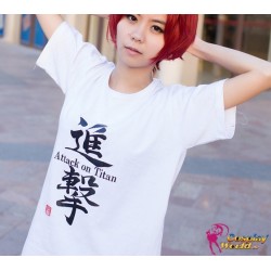Anime Manga Shingeki no Kyojin Attack on Titan cosplay Kostüm cool weiß T-Shirt