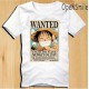 One Piece T-Shirts, One Piece Luffy Wanted T-Shirt