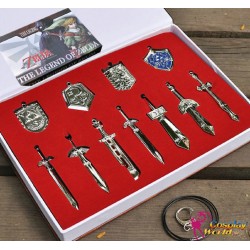 11 Stück Anhänger Halskette the Legend of Zelda Cosplay Accessoire Set
