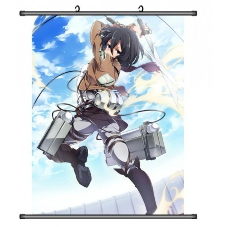 Attack on Titan Mikasa Anime Stoffposter Wallscroll Poster Wallscrolls
