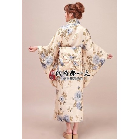 Kimono Yukata Furisode Geisha Satin Kimono japanischer Kimono