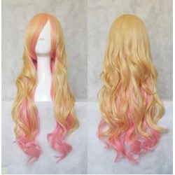 Macross Frionter Sherly Nome gelbe rosa Cosplay Perücke 