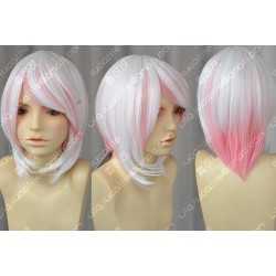 Lucaille® Vocaloid Perücke Cospaly Hatsune Miku weiße rosa Perücke